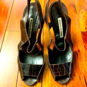 Manolo Blahnik Brown Heels